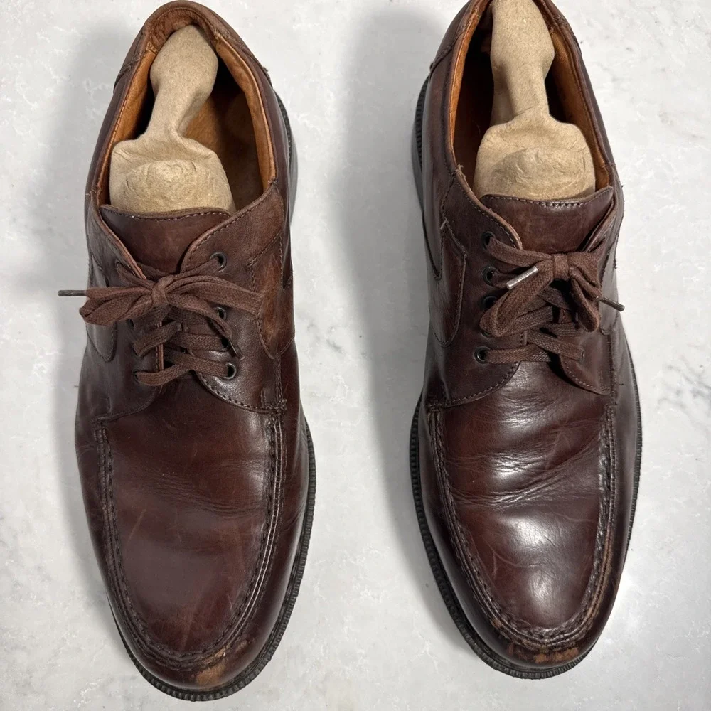 Polo Sport Ralph Lauren Brown Leather Penny Lofers Men' Size 11 Made In Italy